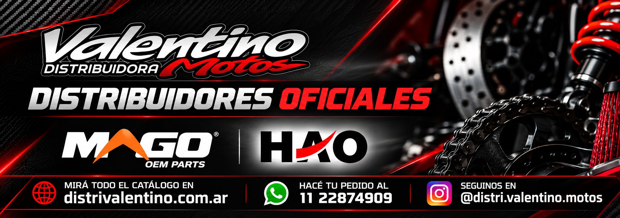 Distribuidora Valentino Motos: distribuidores oficiales MAGO y HAO